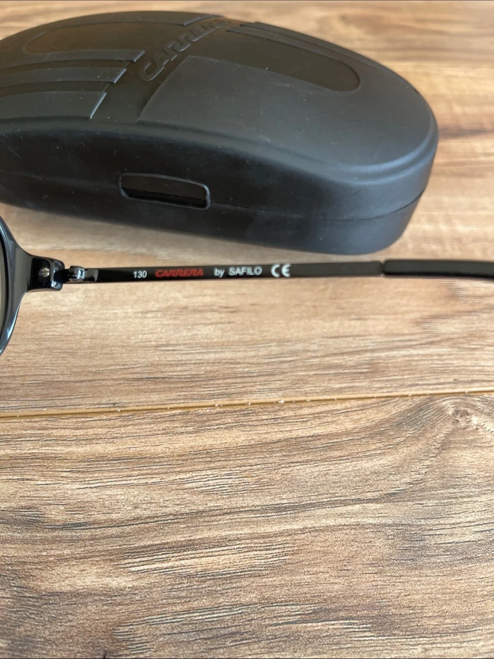 Carrera By Safilo Polarized Aviator Sunglasses Black/Palladium 64mm W/ Hard Case